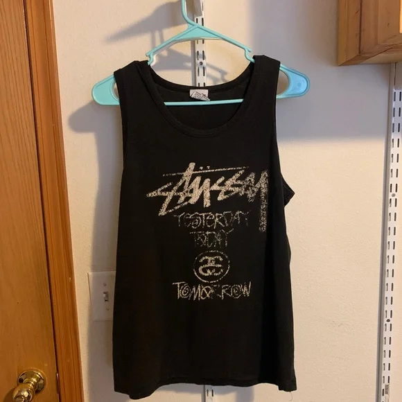 トップス 00s stussy fire pattern logo tank top Stussy | Tops | Stussy Womens Tank Top | Poshmark